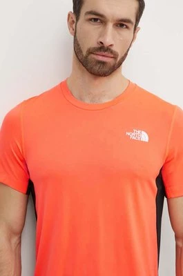 The North Face t-shirt sportowy Lightbright kolor pomarańczowy wzorzysty NF0A825OTNI1