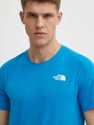 The North Face t-shirt sportowy Lightning Alpine kolor niebieski gładki NF0A87H7RI31