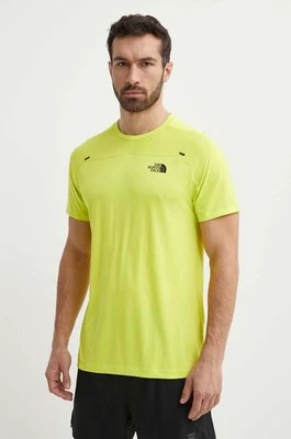 The North Face t-shirt sportowy Mountain Athletics kolor zielony z nadrukiem NF0A87CGRIQ1
