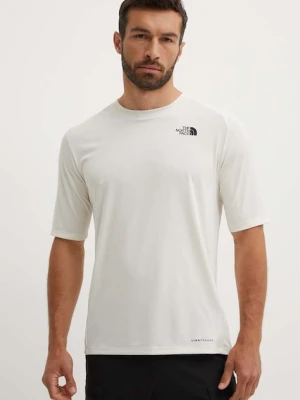 The North Face t-shirt sportowy Shadow kolor beżowy gładki NF0A87TUQLI1