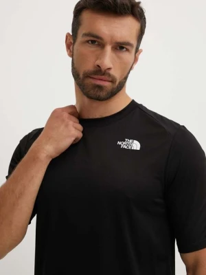 The North Face t-shirt sportowy Shadow kolor czarny gładki NF0A87TUJK31