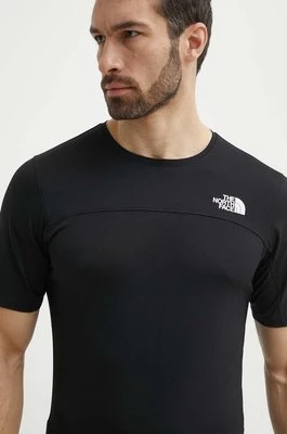 The North Face t-shirt sportowy Sunriser kolor czarny gładki NF0A84KNJK31