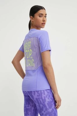 The North Face t-shirt sportowy Sunriser kolor fioletowy NF0A84LFWIR1