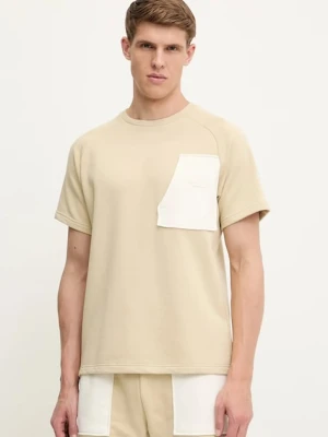 The North Face t-shirt Terry Relaxed męski kolor beżowy wzorzysty NF0A8C283X41