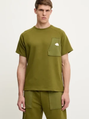 The North Face t-shirt Terry Relaxed męski kolor zielony z aplikacją NF0A8C28PIB1