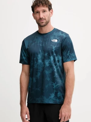 The North Face t-shirt treningowy 24/7 męski kolor turkusowy wzorzysty NF0A8DZDEHF1