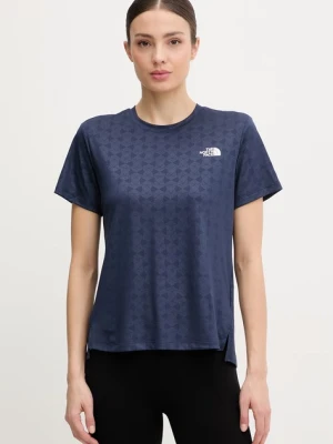 The North Face t-shirt treningowy damski FLEX EMBOSSED granatowy