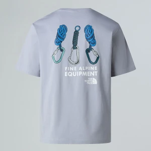 The North Face T-shirt Unisex O Luźnym Kroju Explore Gear Blue Flax Rozmiar L male