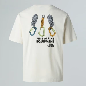 The North Face T-shirt Unisex O Luźnym Kroju Explore Gear White Dune Rozmiar XXS male