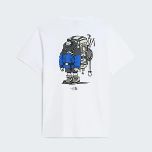 The North Face T-shirt Unisex Z Grafiką Gear Up Get Out Stone Slab Rozmiar XXS male