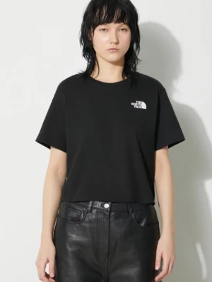 The North Face t-shirt W Simple Dome Cropped Slim Tee damski kolor czarny NF0A87U4JK31