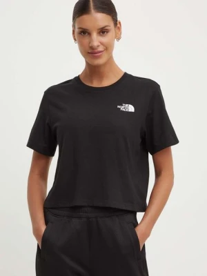The North Face t-shirt W Simple Dome Cropped Slim Tee damski kolor czarny NF0A87U4JK31