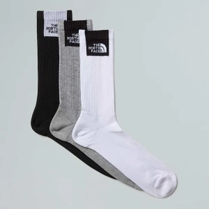 The North Face Zestaw Skarpet Sportowych Do Połowy Łydki Z Amortyzacją I Logo Fine Tnf White-tnf Black-monument Grey Rozmiar XS male