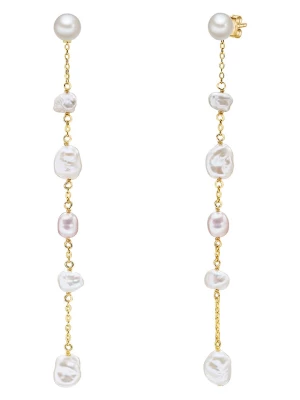 The Pacific Pearl Company Pozłacane kolczyki-wkrętki z perłami rozmiar: onesize
