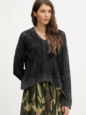 The Ragged Priest sweter bawełniany damski kolor czarny lekki RPAW251045KW
