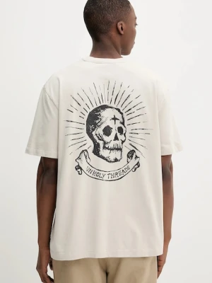 The Ragged Priest t-shirt bawełniany męski kolor beżowy z nadrukiem RPSS252056JS