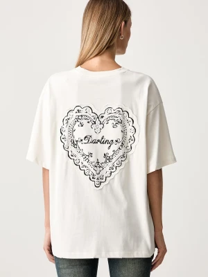 The Ragged Priest T-shirt damski bawełniany beżowy