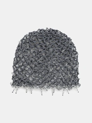 The Sleeper czapka kolor srebrny z cienkiej dzianiny HC2475MH