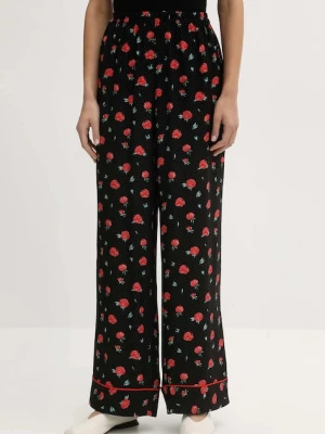 The Sleeper spodnie damskie kolor czarny szerokie high waist PSPT03F021N