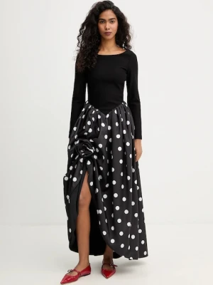 The Sleeper sukienka kolor czarny maxi rozkloszowana ARDR10G097R