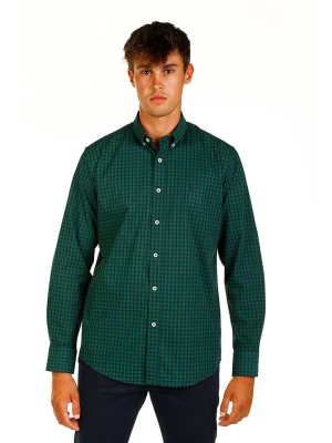The Time of Bocha Koszula "Cotton" - Regular fit - w kolorze zielono-niebieskim rozmiar: M