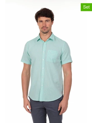 The Time of Bocha Koszule (2 szt.) - Regular fit - w kolorze turkusowo-niebieskim rozmiar: S