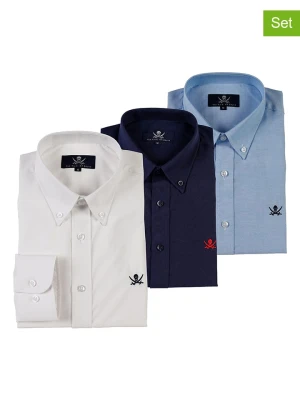 The Time of Bocha Koszule (3 szt.) - Regular fit - w kolorze błękitnym, białym i granatowym rozmiar: XL