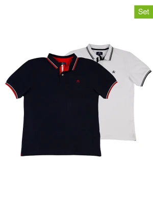 The Time of Bocha Koszulki polo (2 szt.) w kolorze białym i granatowym rozmiar: XL
