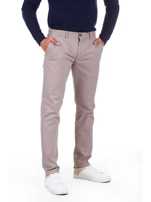 The Time of Bocha Spodnie chino w kolorze szarobrązowym rozmiar: 50