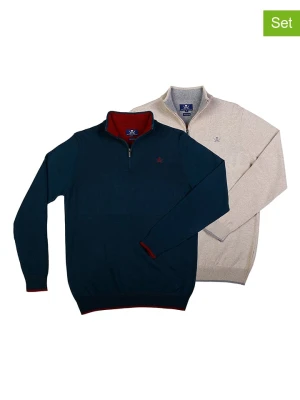 The Time of Bocha Swetry (2 szt.) w kolorze niebieskim i beżowym rozmiar: XL