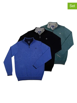 The Time of Bocha Swetry (3 szt.) w kolorze czarnym, niebieskim i turkusowym rozmiar: XL