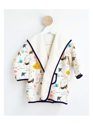 The Wild Hug Szlafrok "Submarine" w kolorze kremowym ze wzorem rozmiar: 116-128