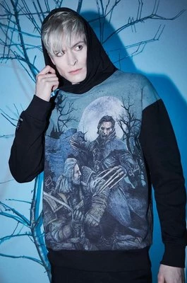 The Witcher x Medicine bluza męska kolor czarny z kapturem z nadrukiem