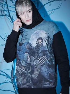 Zdjęcie produktu The Witcher x Medicine bluza męska kolor czarny z kapturem z nadrukiem