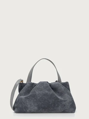 Themoire torebka crossbody damska z imitacji zamszu ATHENA THEMOIRè szary