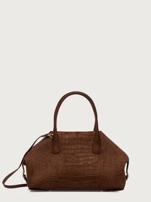 Themoire torebka crossbody damska zamszowa TALIA THEMOIRè brązowy