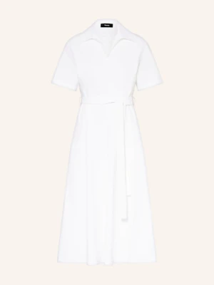 Theory Sukienka Z Dodatkiem Lnu weiss