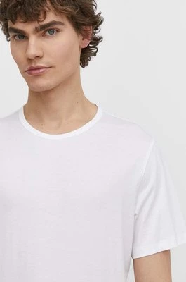 Theory t-shirt bawełniany męski kolor biały gładki
