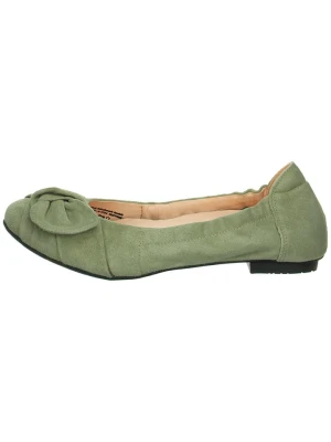 Think! Skórzane baleriny "Balla" w kolorze zielonym rozmiar: 38