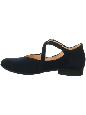 Think! Skórzane baleriny w kolorze granatowym z paskiem rozmiar: 39,5