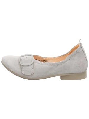 Think! Skórzane baleriny w kolorze szarym rozmiar: 41,5