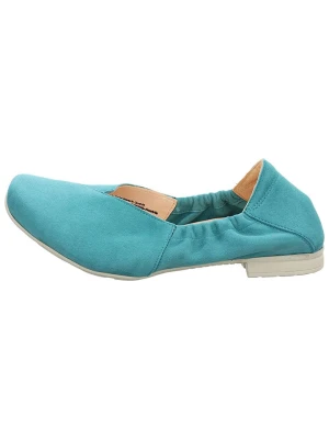 Think! Skórzane baleriny w kolorze turkusowym rozmiar: 39