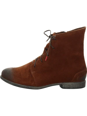 Think! Skórzane botki w kolorze jasnobrązowym rozmiar: 41