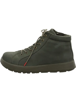 Think! Skórzane botki w kolorze khaki rozmiar: 39