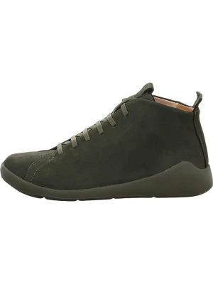 Think! Skórzane botki w kolorze khaki rozmiar: onesize