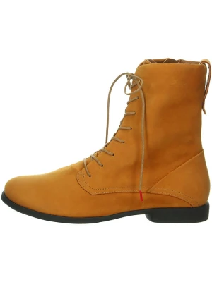 Think! Skórzane botki w kolorze żółtym rozmiar: 41,5