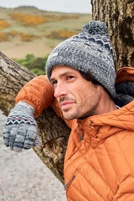 Thinsulate Fairisle - czapka męska - Navy Mountain Warehouse