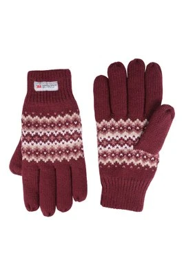 Thinsulate Fairisle- rękawiczki damskie - Pink Mountain Warehouse