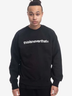 thisisneverthat bluza bawełniana T-Logo Crewneck męska kolor czarny z aplikacją TN220TSWCW01-NAVY