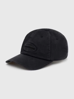 thisisneverthat czapka z daszkiem bawełniana Overdyed E/T-Logo Cap kolor czarny z aplikacją TN240WHWBC02